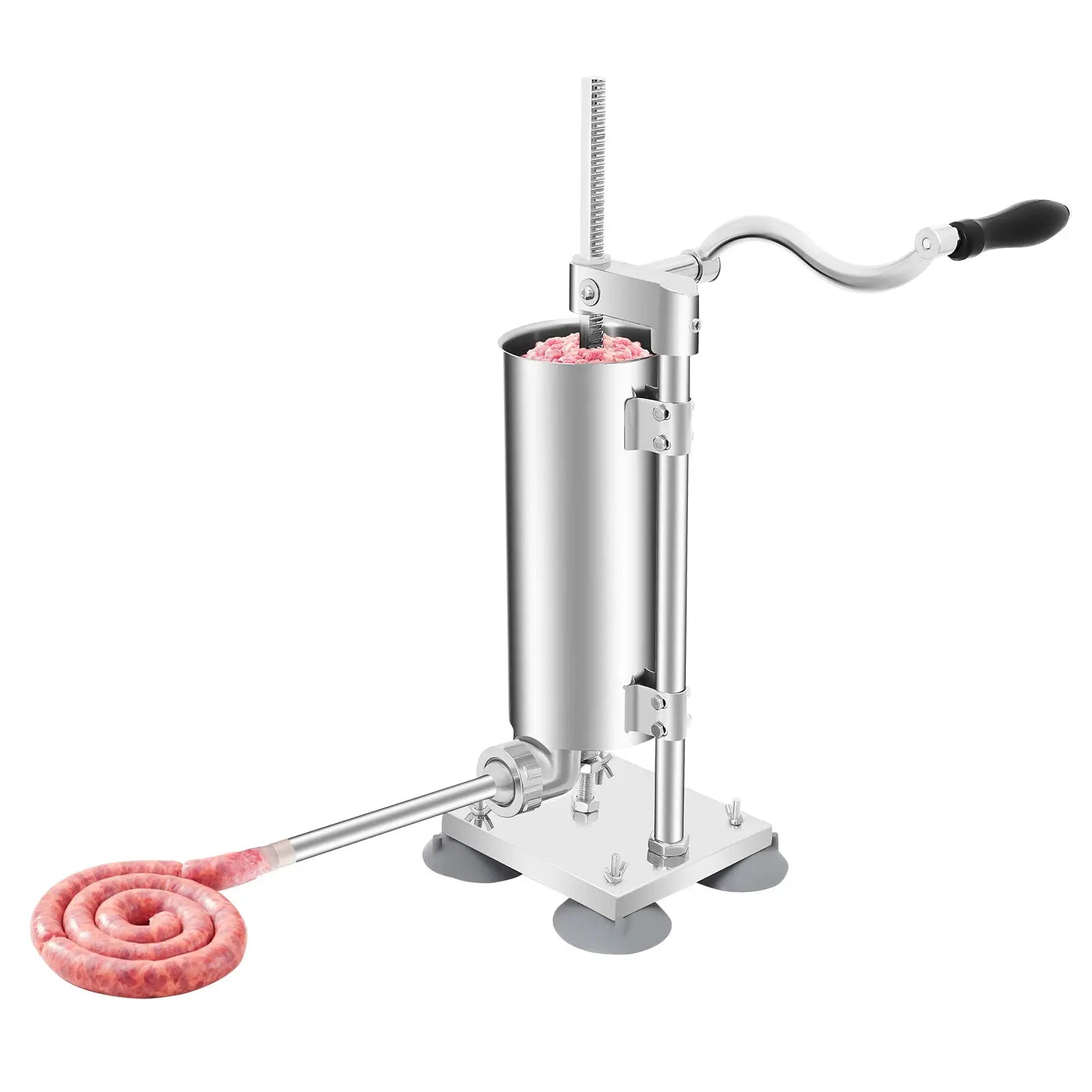 3L/6lbs Manual Sausage Stuffer, Home Use Vertical Sausage Filler Machine with 6 Different Inner Diameter Tubes from PriceLows™