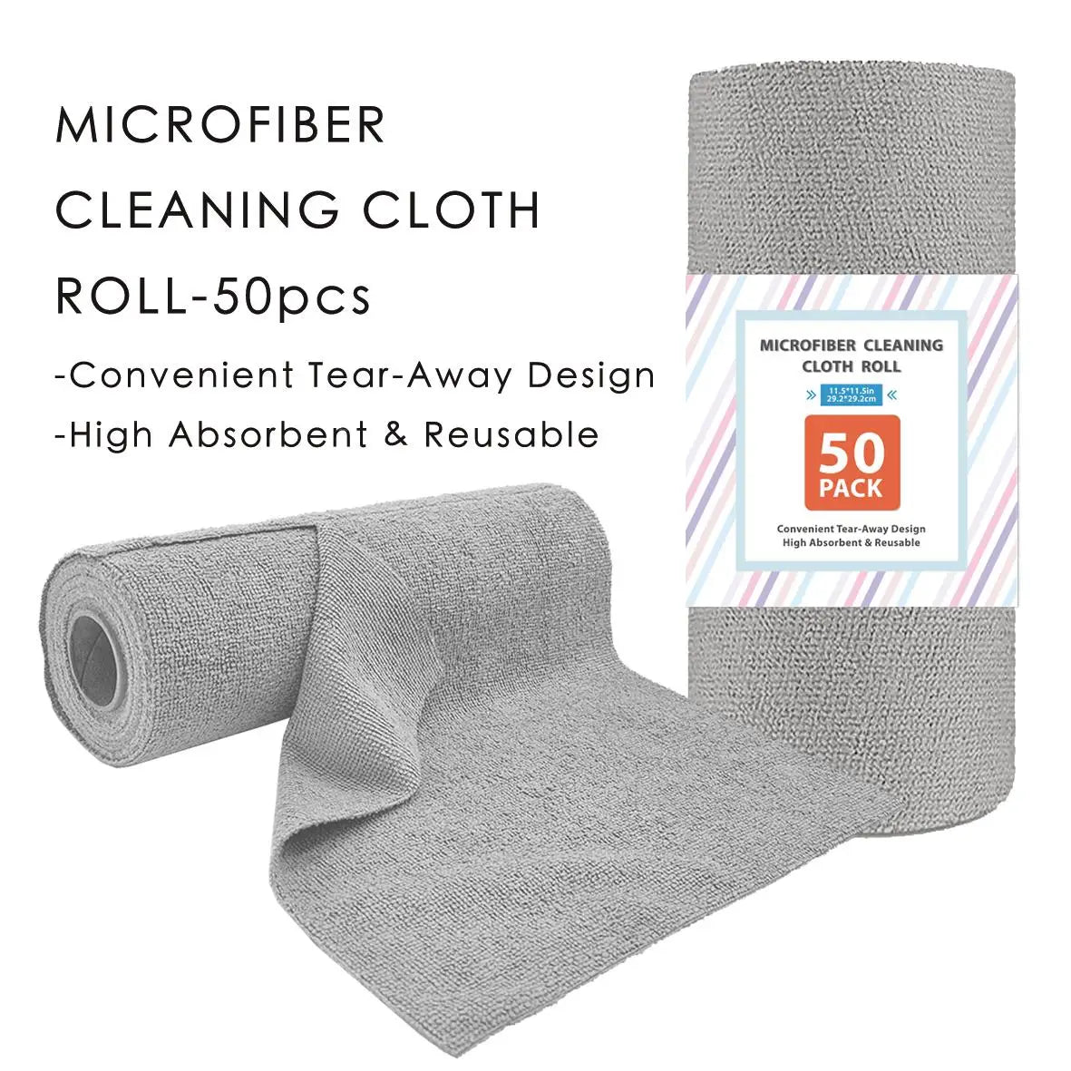 Microfiber Dishcloths | 50 Pcs Set | Reusable Kitchen Towels