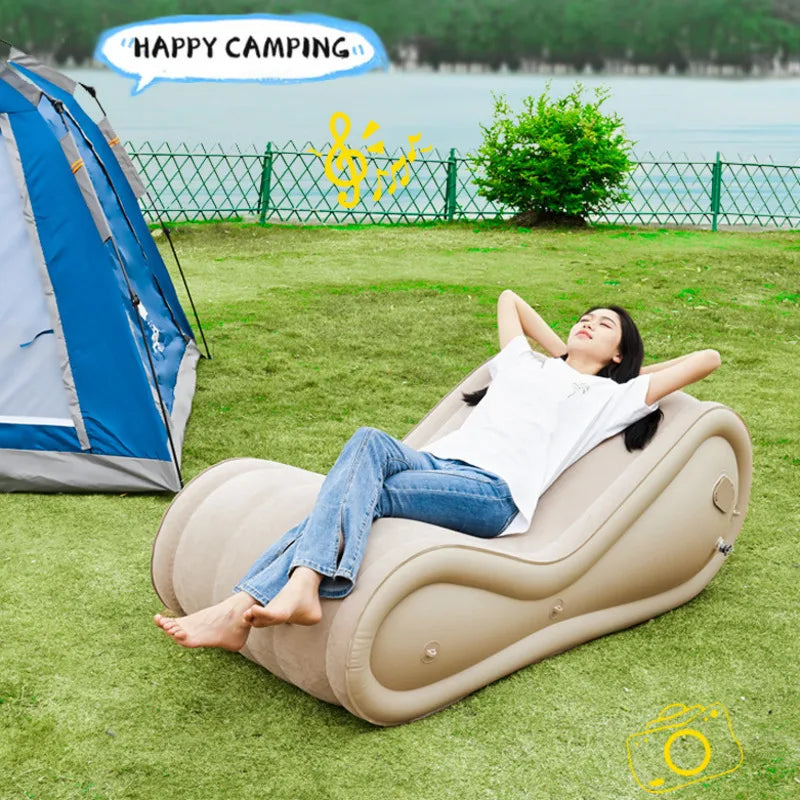 Inflatable Lounge Chair | 200kg Load Bearing | Outdoor Portable | Garden Sofa