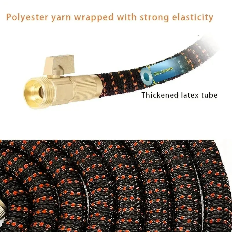 High Quality Flexible Expandable Garden Hose US 3/4 Metal Joints High PressureCar Wash Hose Expandable Garden Water Hose from PriceLows™