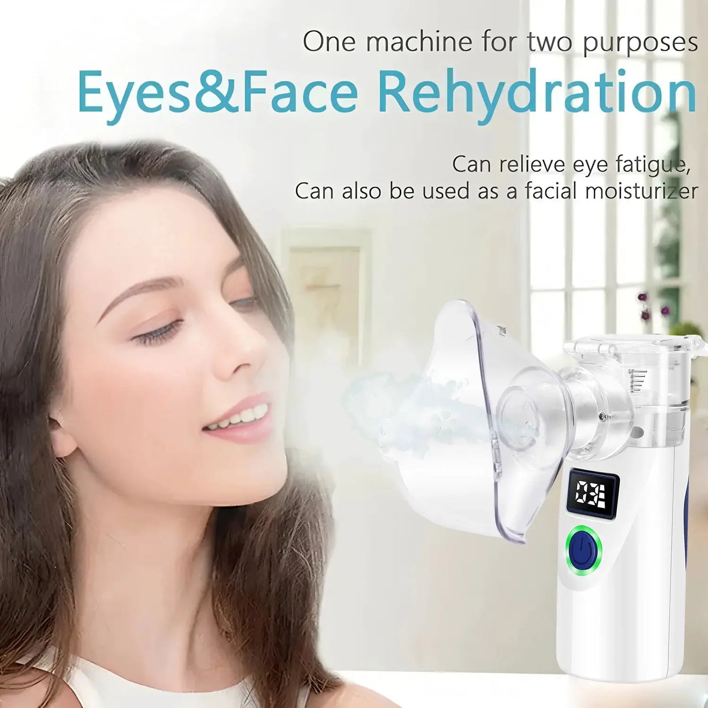 Mini Portable Facial Steamer | Nano Cold Spray | Dry Battery Power