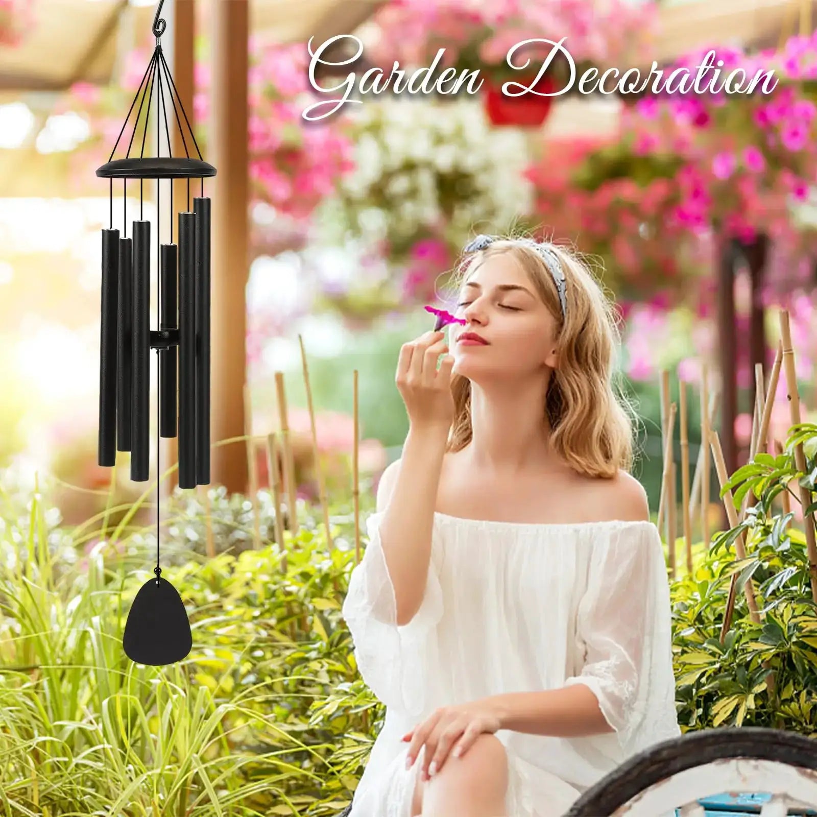 26 Inch Outdoor Wind Chimes Create an Atmosphere for Outdoor Decoration of Farmhouses Terraces Gardens Front Porch and Balconies from PriceLows™