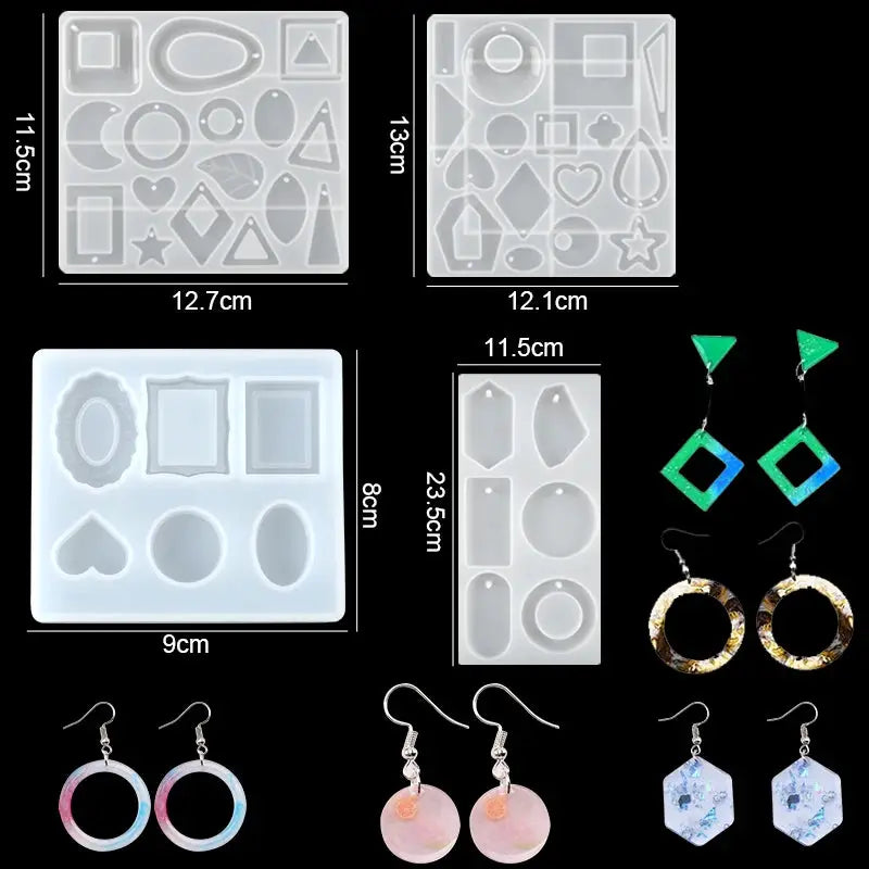 Silicone Resin Jewelry Molds | Mixed Styles | UV Casting Tools | DIY Craft Set