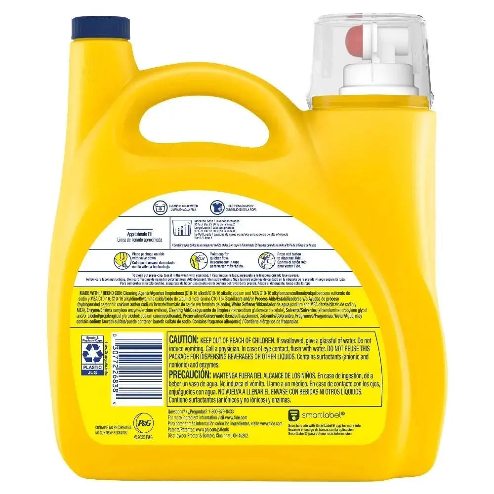 Liquid Laundry Detergent | Berry Blossom Scent | 85 Loads | 107 Fl Oz