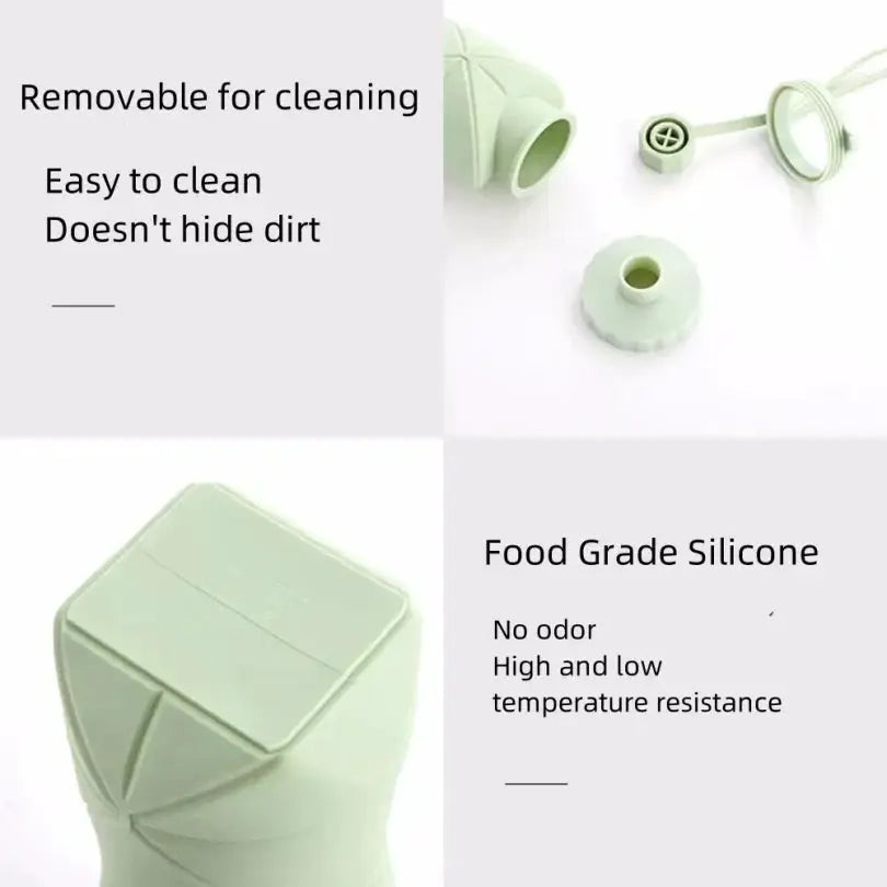 Food-grade Silicone Foldable Water Cup Large Capacity Portable for Outdoor Travel & Sports Heat-resistant Creative Collapsib from PriceLows™