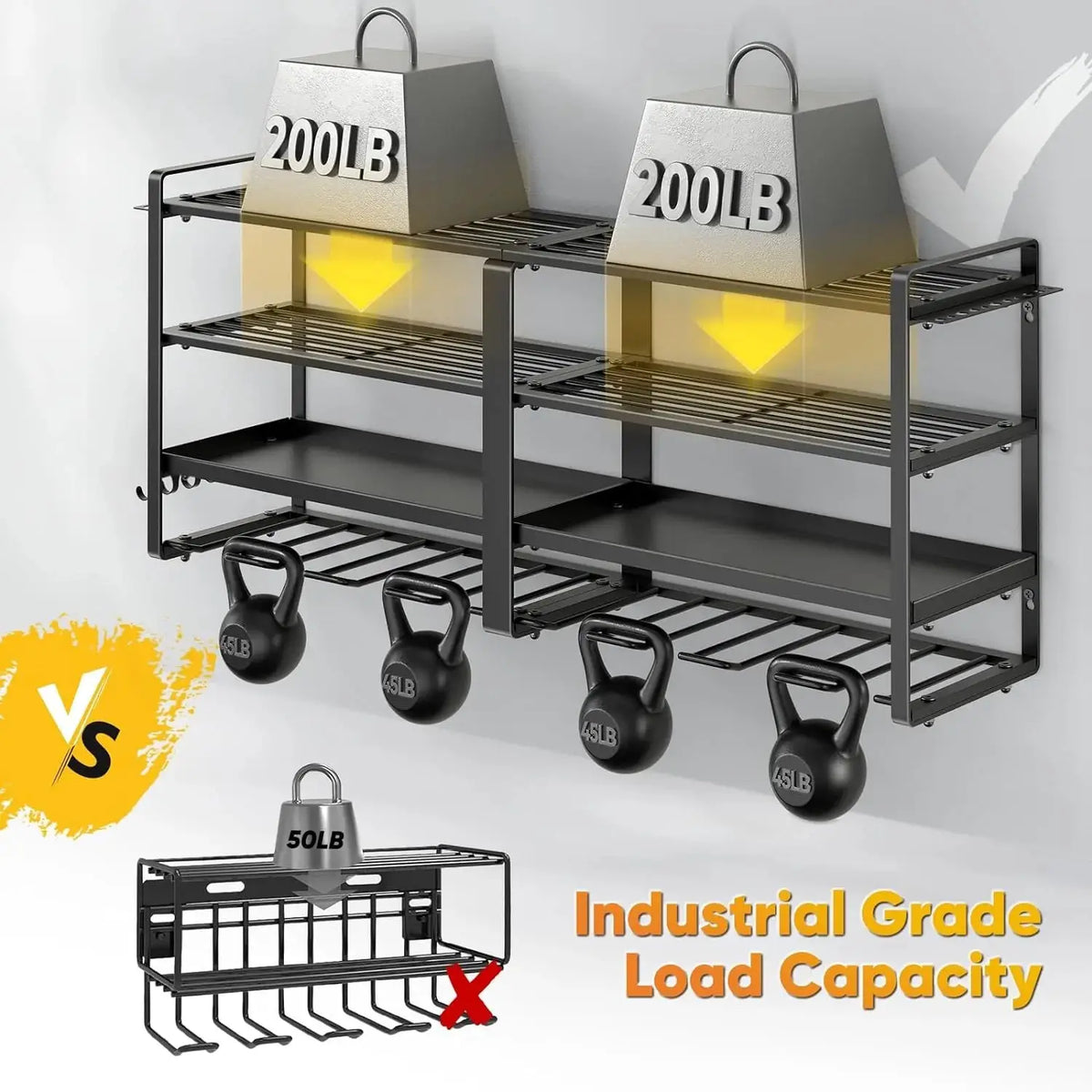 Wall Mount Power Tool Organizer | 4 Layer | Heavy Duty Drill Holder | Iron
