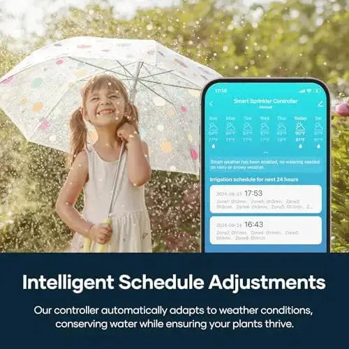 Tolviviov 8-Zone Smart Sprinkler Controller – WiFi App-Controlled, Weather-Based Watering Automation from PriceLows™