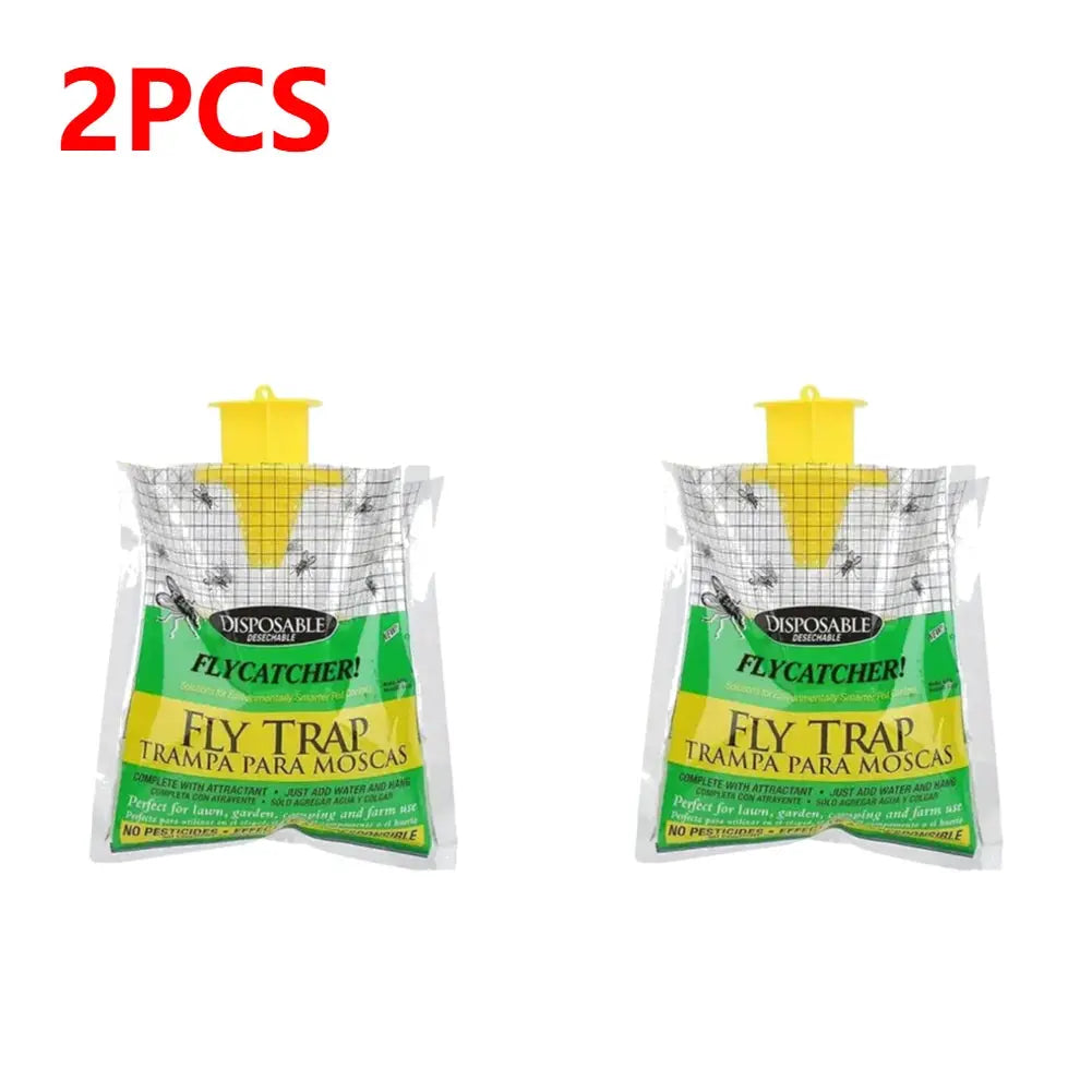 Hanging Fly Trap Bag with Fly Bait Disposable Flies Trap Non-Toxic Mosquito Trap Catcher Fly Wasp Insect Bug Killer for Outdoor from PriceLows™