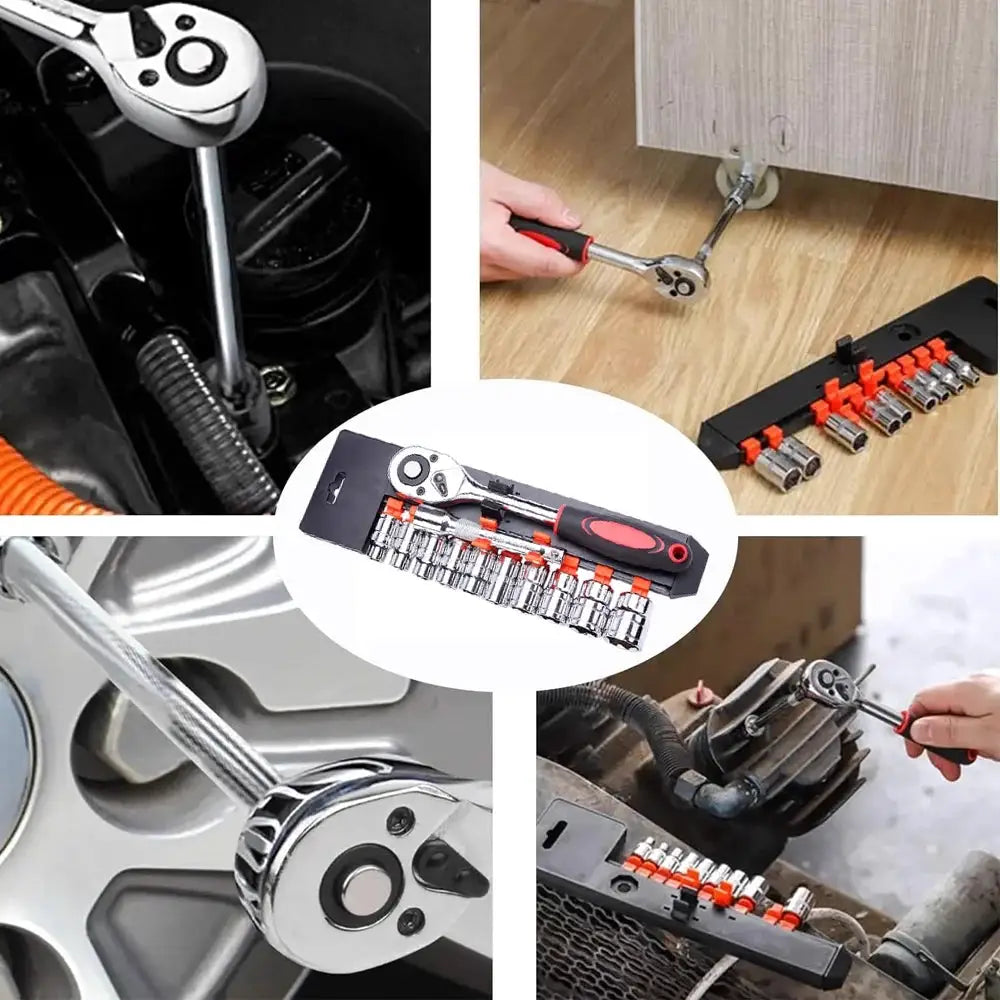 Combination Hardware Tools, Complete Set Of Car Repair Tools, Motorcycle Modification Quick Ratchet Wrench Socket Bracket from PriceLows™