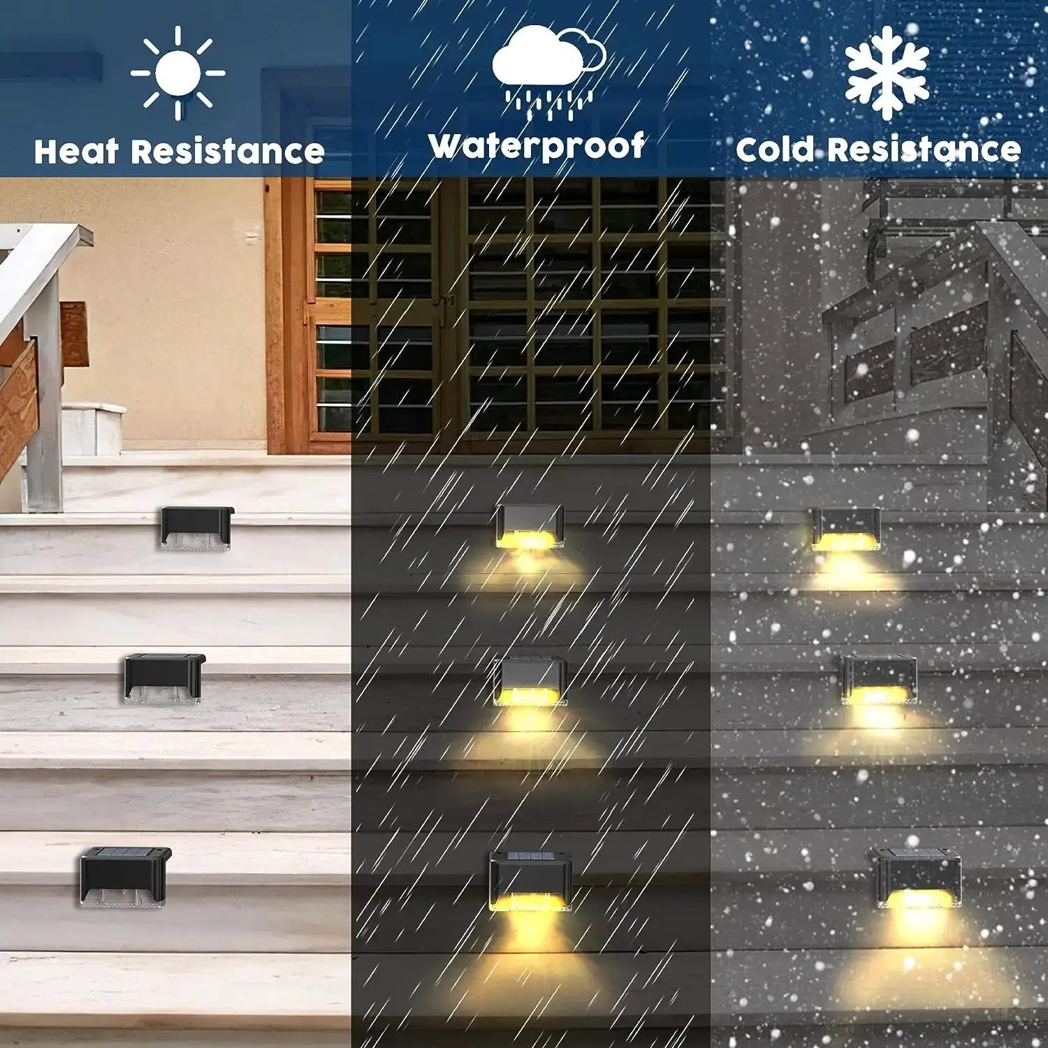 16-Pack Outdoor Solar Deck Lamp For Outdoor Stairs, Steps, Fences, Yards, Patios And Paths LED Light (Warm White) from PriceLows™