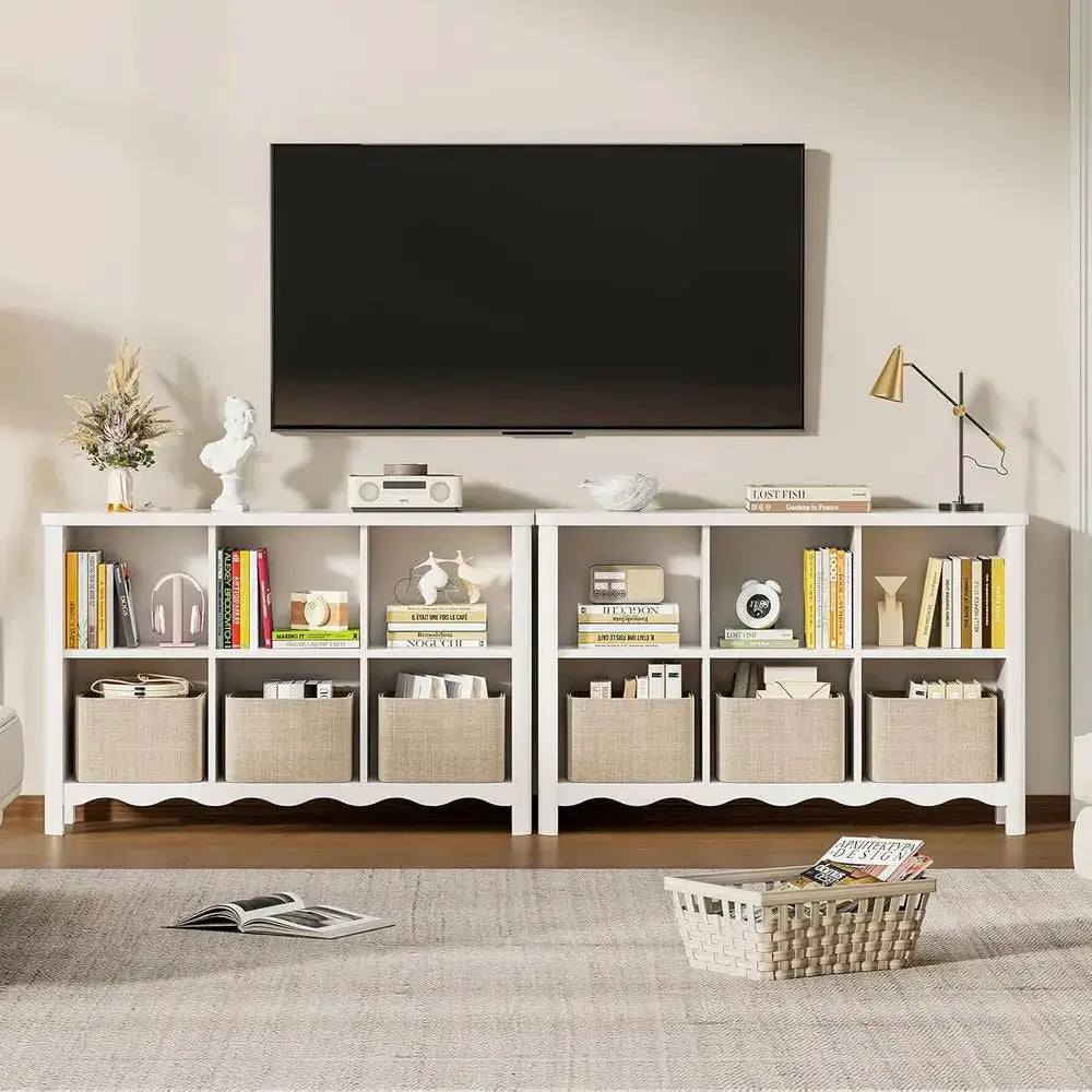 6-Cube Storage Organizer: Versatile Shelving for Books, Toys, and Display in Kids' Rooms, Living Spaces, and Offices (White) from PriceLows™