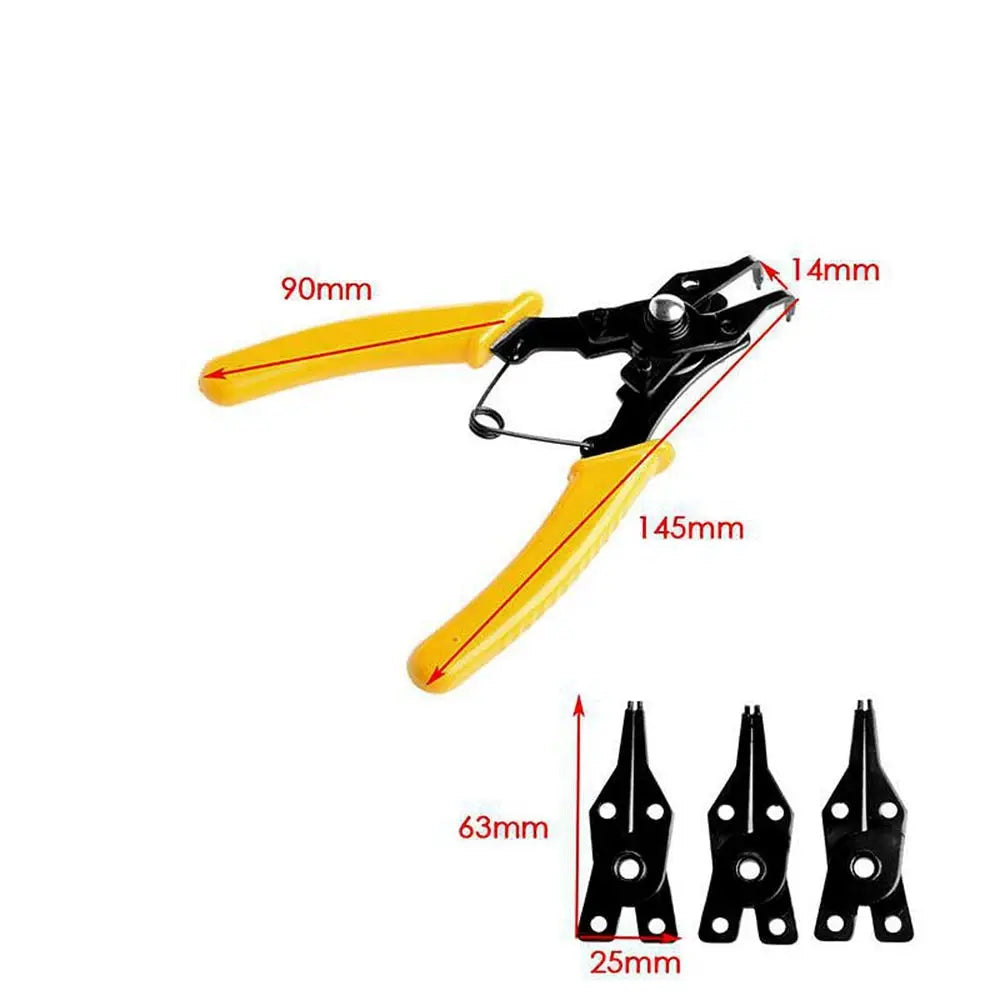 4 IN 1 Multifunctional Snap Ring Pliers Multi Tools Multi Crimp Tool Internal External Ring Remover Retaining Circlip Pliers from PriceLows™