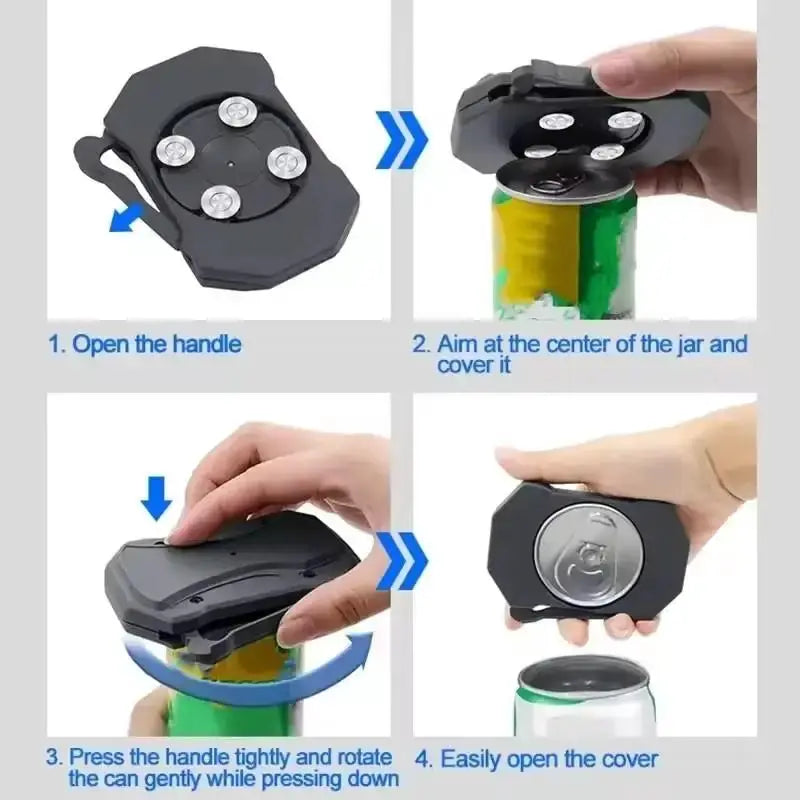 Portable Mini Can Opener | Smooth Edge | Manual | One Size