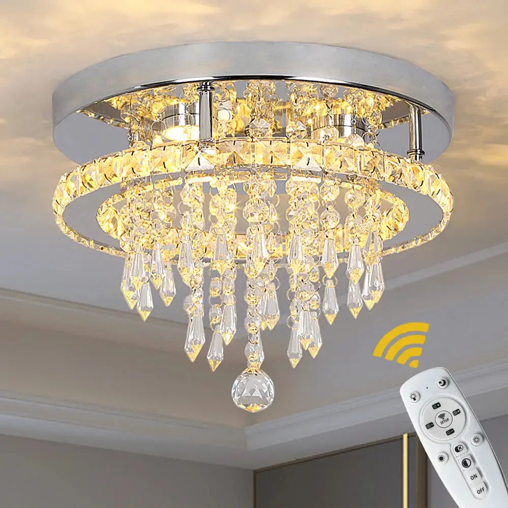 Modern K9 Luxury Crystal Ceiling Lamp Smart Led Living Dining Room Pendant Light Chandelier Remote Control Hanging Decor Luminai from PriceLows™