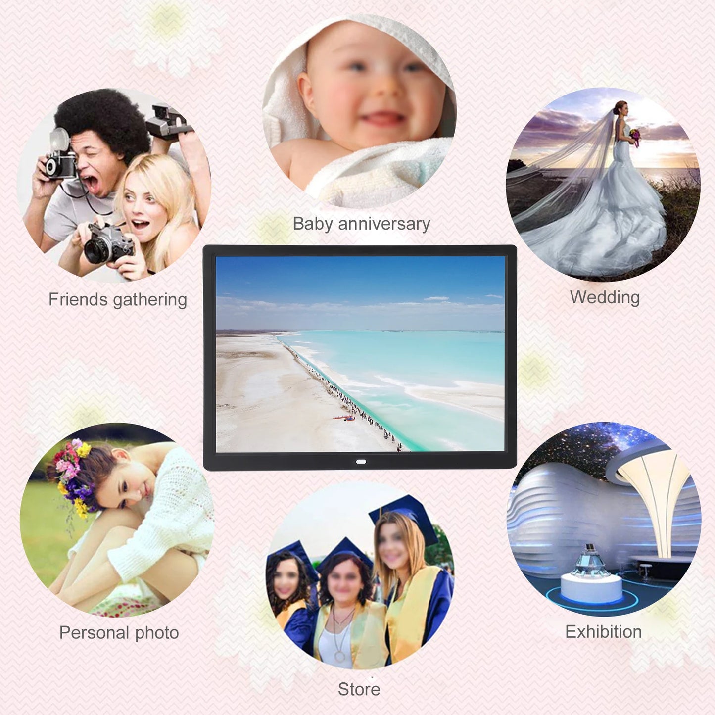 Digital Photo Frame | 15 Inch Display | 1024x768 Resolution | 100V-240V