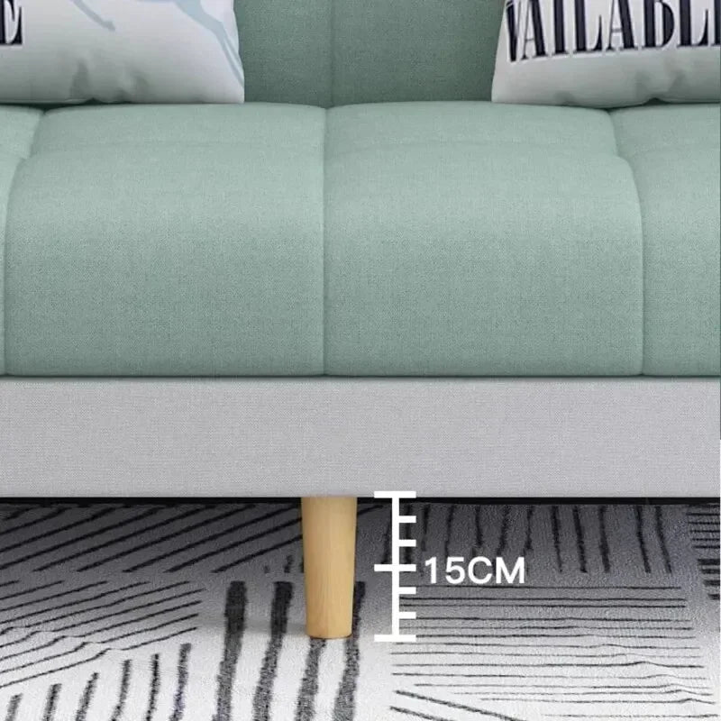 Sofa Bed | Foldable Dual-Purpose | Wood Frame | 3-Seater
