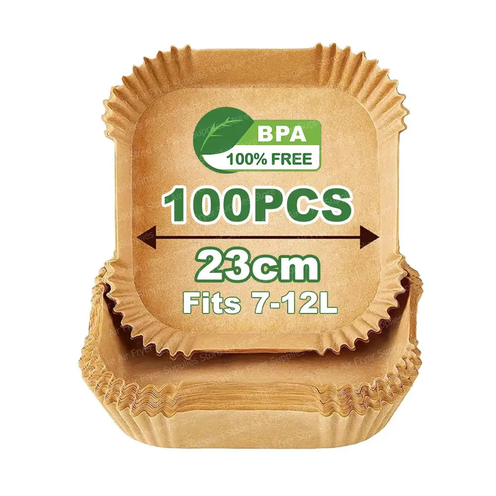 Air Fryer Parchment Paper | Square Liners | 3-12L Compatible | Square