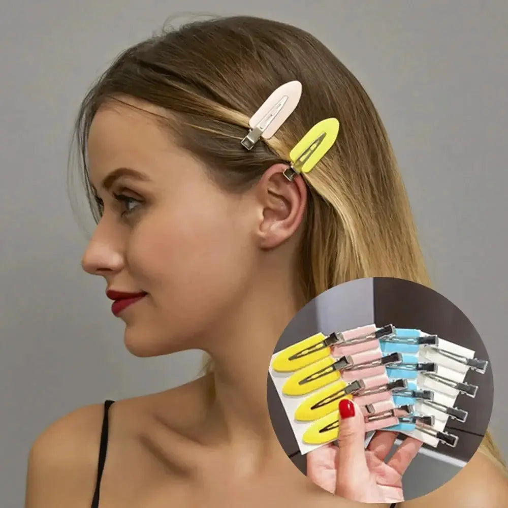 8Pcs Simple Y2k Hair Clips | Plastic Non-Slip Set | Daily Wear Style