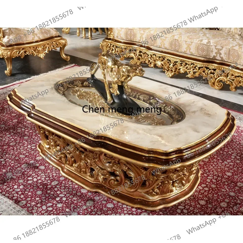 Sofa Set | Hand Carved Royal Style | Velvet Fabric | 2000-2400mm U Shaped