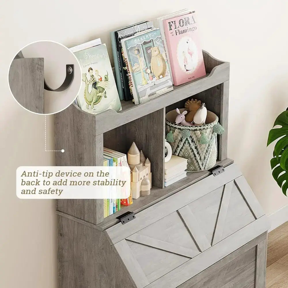 Children's Wooden Bookcase with Storage Cabinet for Toys and Books, Suitable for Boys, Girls, and Kindergarten from PriceLows™