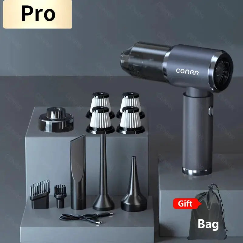 Mini Car Vacuum | Cordless Design | Compact Frame | Black