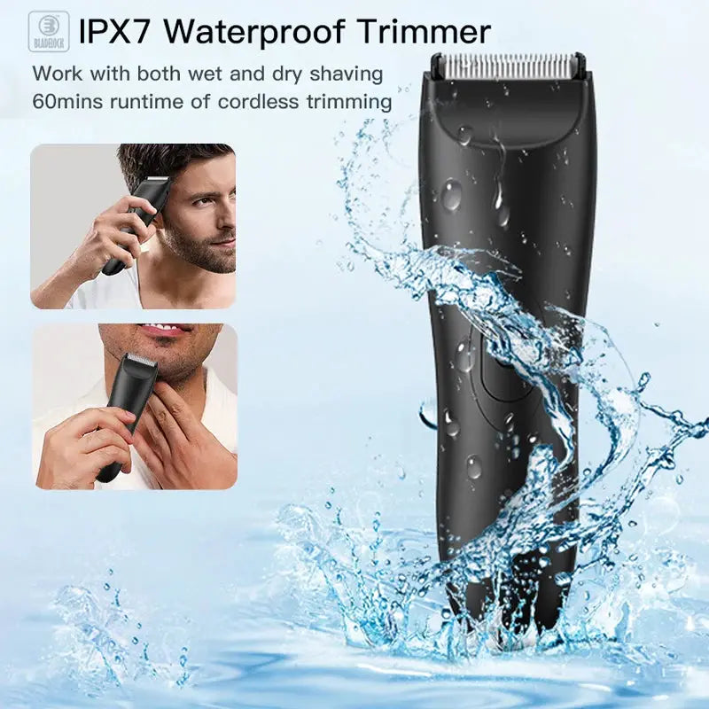 Men Electric Body Groomer | Wet Dry Use | Rechargeable | Sensitive Areas