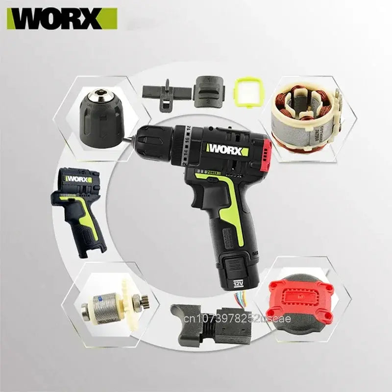 Orginal new Switch Driver motor reducer casing toothed wheel shell chuck parts for WORX WU131X Electric screwdriver from PriceLows™