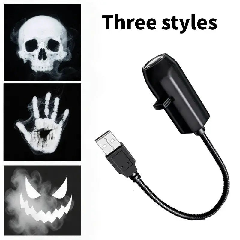 LED Projector Light | Switchable Patterns | USB Powered | Ghost Skull