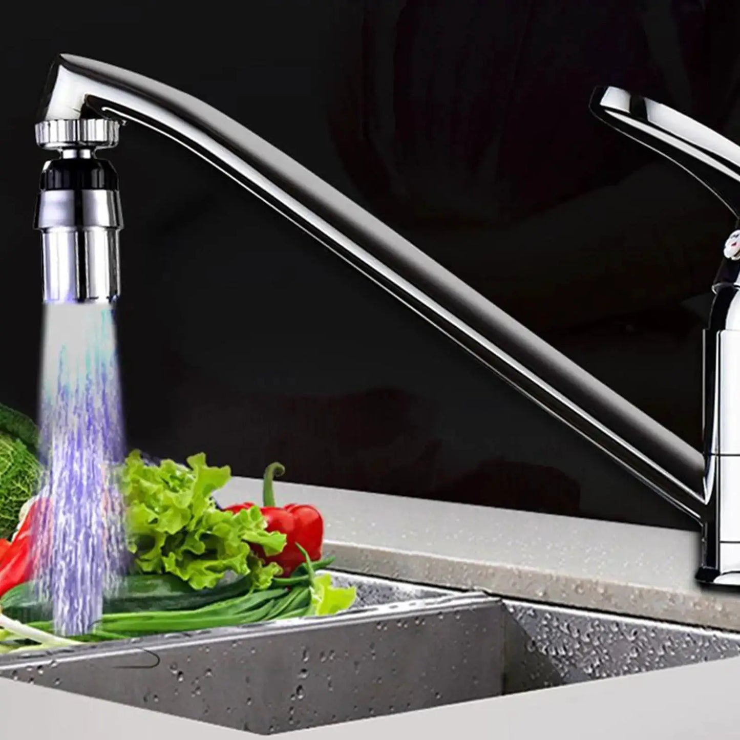 LED Faucet Water Saving Kitchen Bathroom Sensor 7 Color Change Faucet Head Aerator Tap Nozzle Shower from PriceLows™