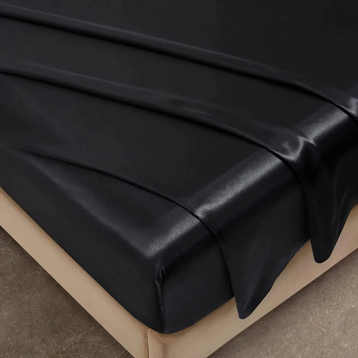 Satin Fitted Sheet | 100 Percent Polyester | Silky Soft | Solid Color