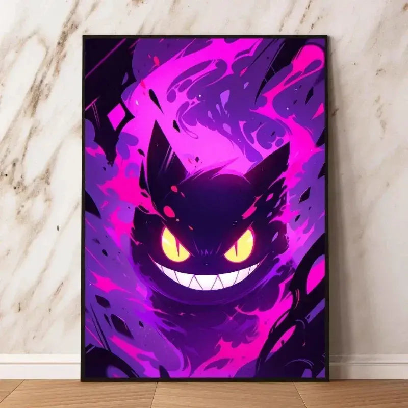 Cartoon Anime Pokemon Gengar Character Poster Print Kids Room Bedroom Decoration Painting Children's Holiday Gifts Classic from PriceLows™