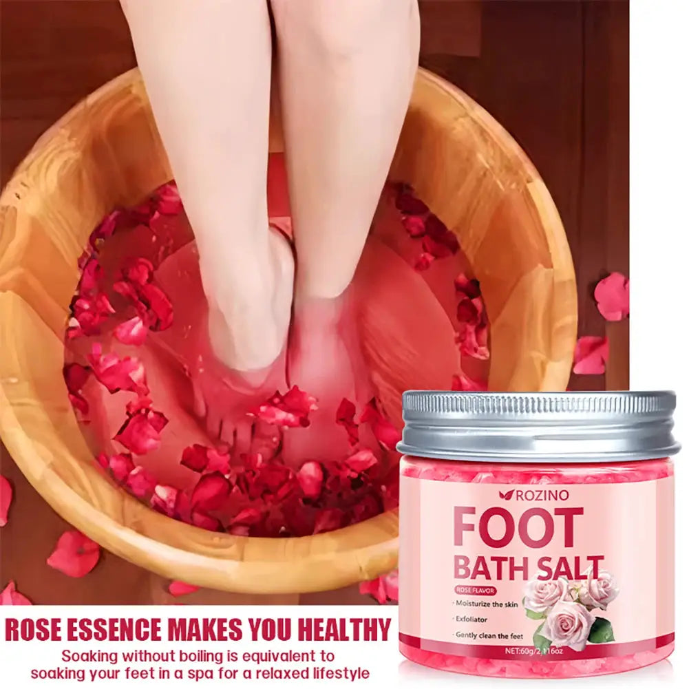 Rose Infused Sea Salt | Exfoliating Bath Soak | Deep Cleansing Manicure Pedicure