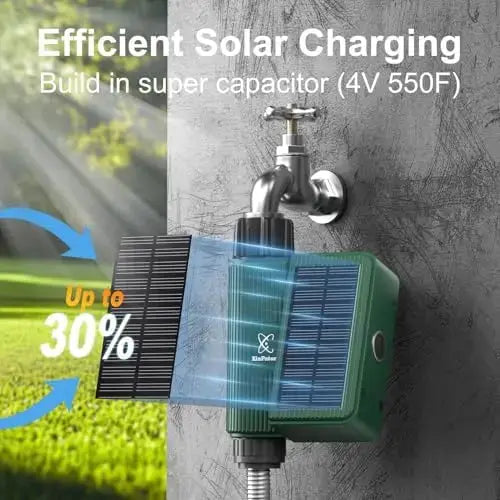 Smart WiFi Solar Sprinkler Timer – App & Voice Control, Rechargeable, Rain Delay, Auto/Manual Watering – Outdoor Garden Irrigati from PriceLows™