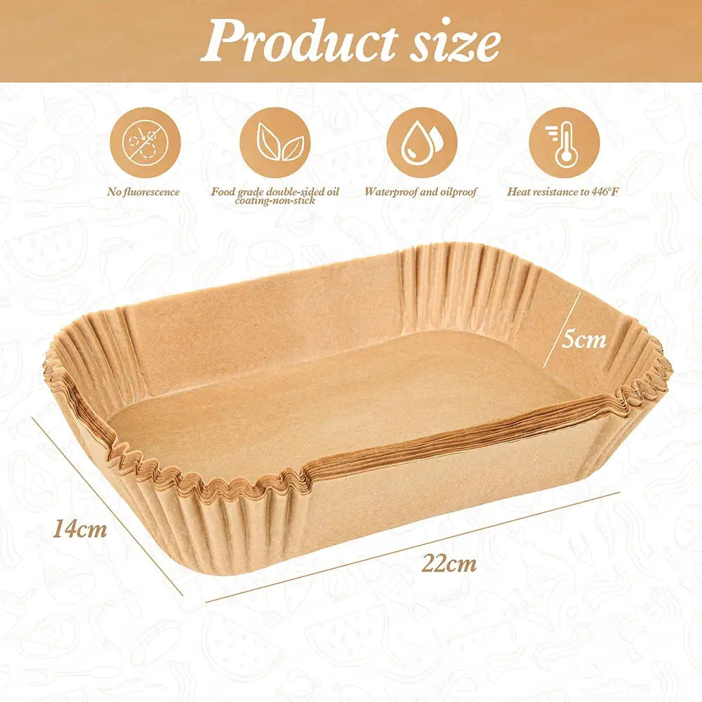 Air Fryer Parchment Liners | 22x14 cm | Ninja DZ201 DZ401 FG551 | Disposable
