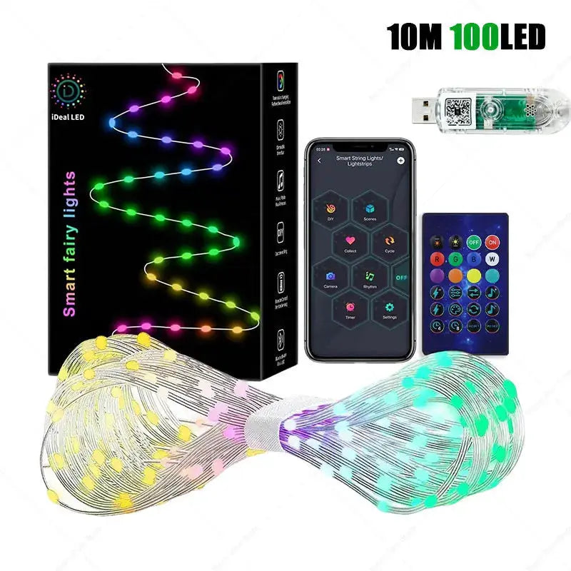 Smart Christmas Tree Lights 400LEDs Outdoor Holiday Decoration Remote & App Control RGB DIY Lmage Light String Christmas Decor from PriceLows™