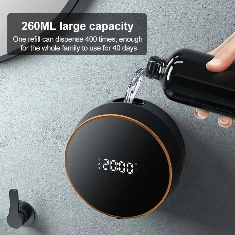 Touchless Automatic Sensor Soap Dispenser Foam Type-C Charging Smart Induction Hand Washer with Temperature Digital Display from PriceLows™