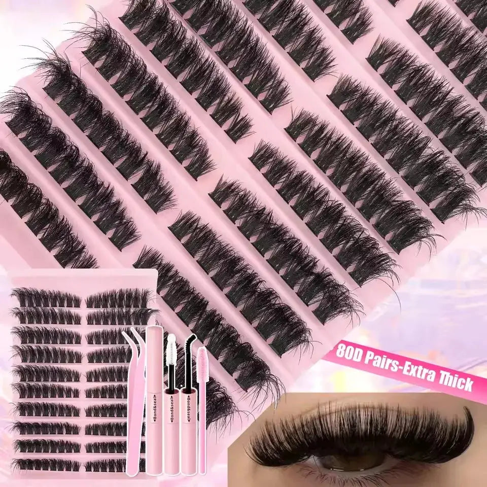 DIY Eyelash Kit | Individual Lashes | With Bond And Seal | Mixed Sizes