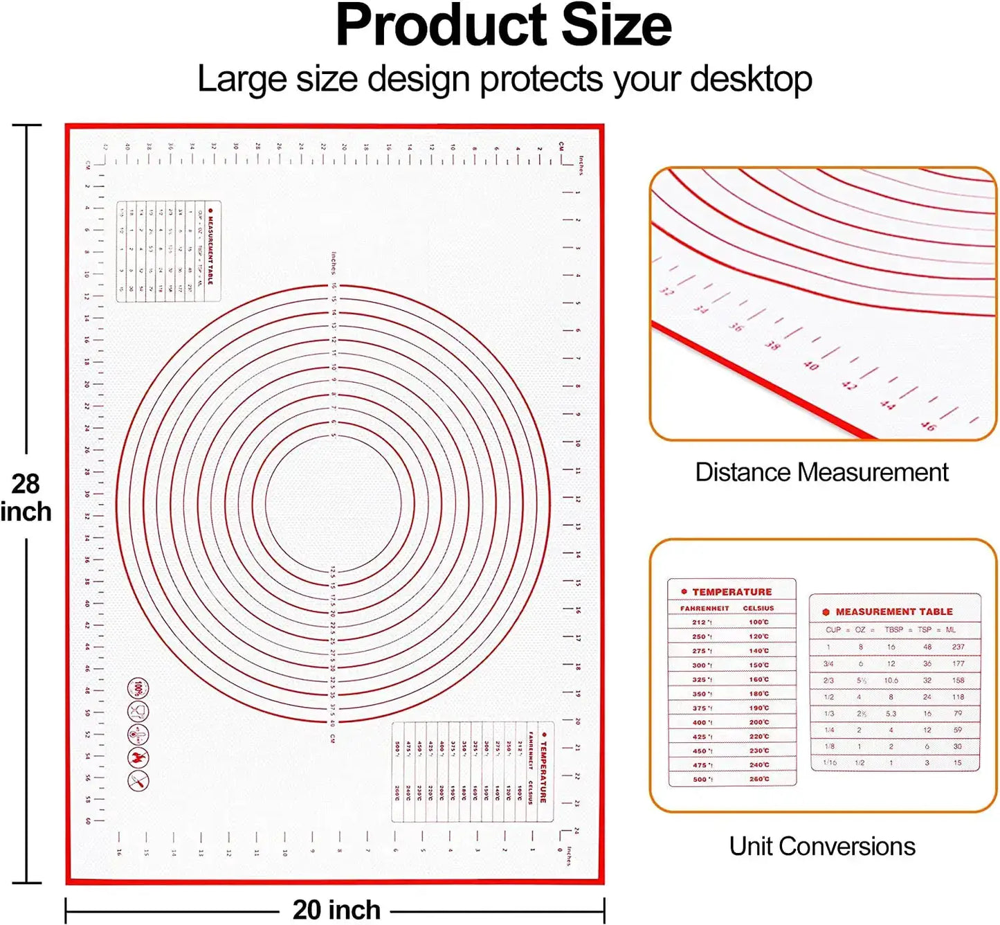 Silicone Baking Mat | Kneading Pad | Non Stick | 1 Piece