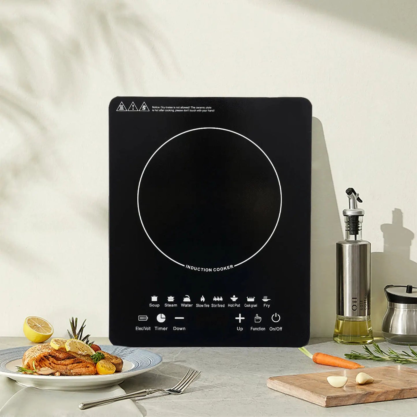 Induction Cooktop | 750W | 8 Power Levels | Portable Stove For Home And RVs