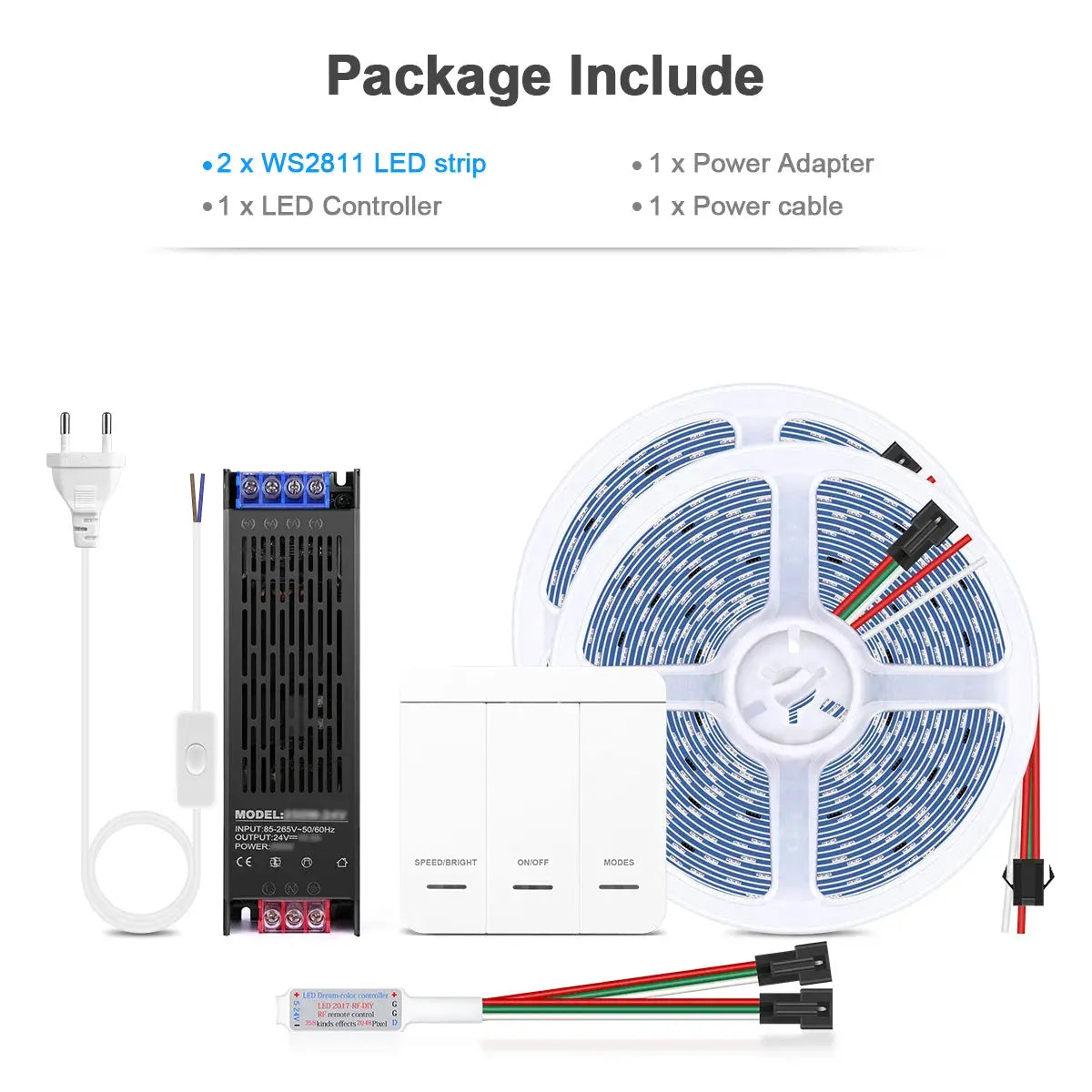 Smart Addressable Pixel WS2811 LED Strip Light 5M 10M KIT Running Water Flow Chasing LED Tape For Wall Ceiling Cabinet Decoratio from PriceLows™