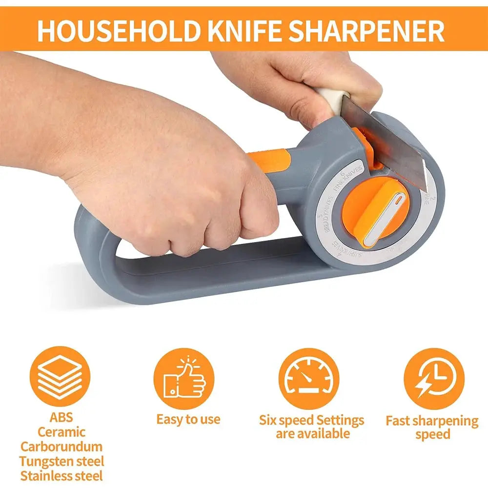 Knife Sharpener | 6 Stage Manual | Stainless Steel | JT643