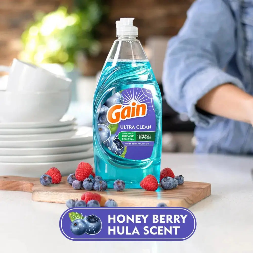 Dish Soap | Ultra Concentrate | Honey Berry Hula Scent | 90 Fl Oz