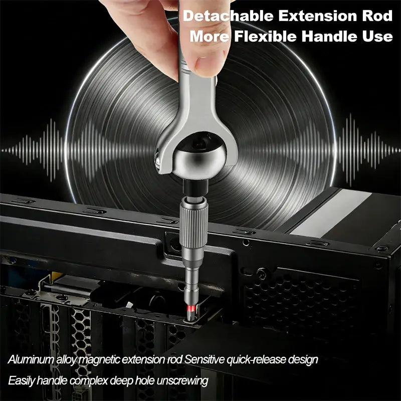 2026 New Ratchet Screwdriver Set Magnetic Wrench Semi-automatic Multi-purpose Sleeve Toolbox Bicycle Repair Tools DIY Tools Kit from PriceLows™