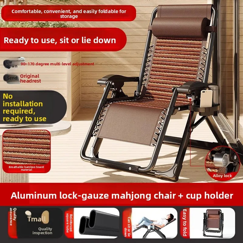 Lounge Chair Folding | Stainless Steel Frame | Recliner | One Size