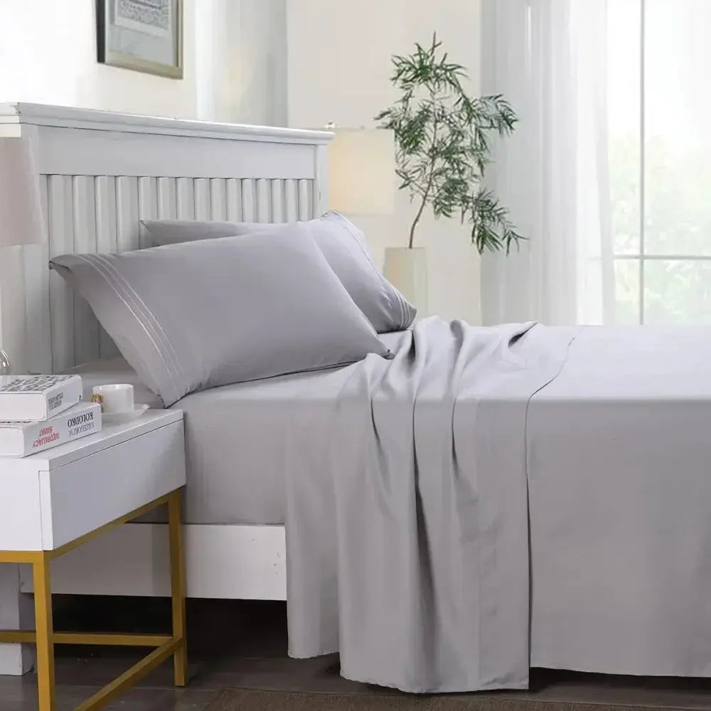 4 Piece Bed Sheet Set, Hotel Quality Luxury Double Brushed Microfiber Bed Sheets Breathable Easter Day from PriceLows™