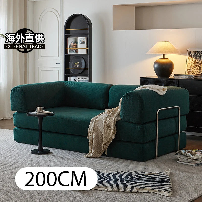 Sofa Bed | 180 cm Length | Corduroy Upholstery | Foldable, Convertible