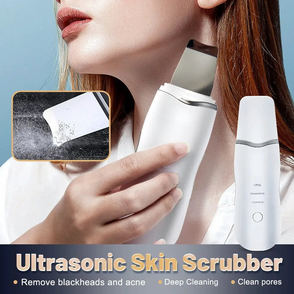 Ultrasonic Skin Scrubber Peeling Blackhead Remover Deep Face Cleaning Acne Pore Cleaner Facial Shovel Cleanser EMS Microcurrent from PriceLows™