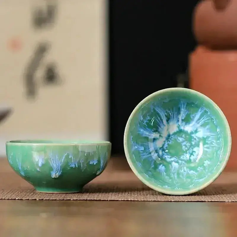 1pc Multicolor Kiln Fambe Porcelain Tea Cup Large Kung Fu Temmoku Glaze Ceramics Japanese Master Teacup Retro Single Tea Cups from PriceLows™