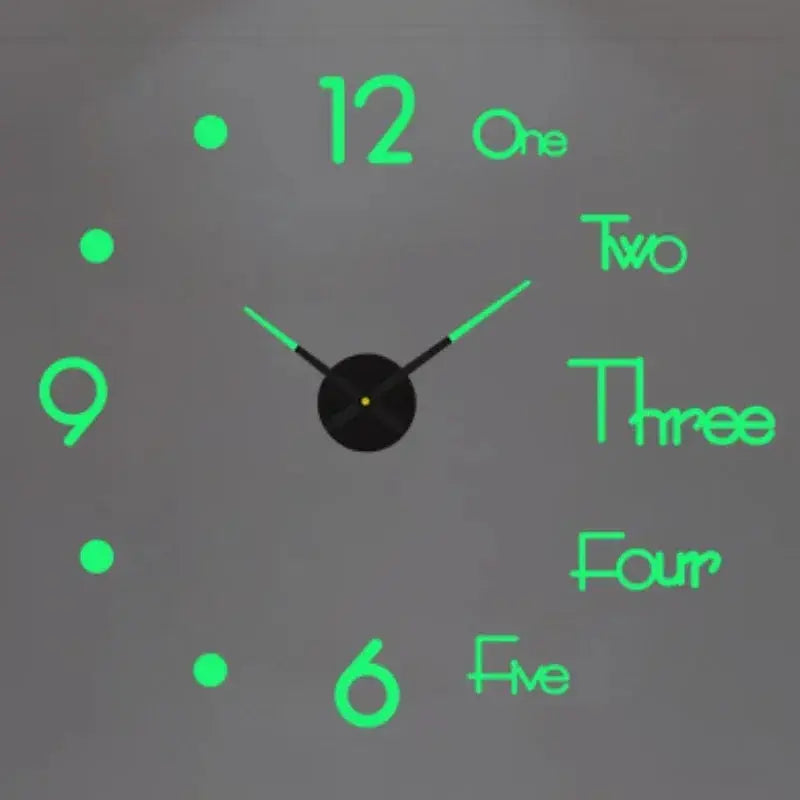 Large 3D Wall Clock Luminous Classic Wall Clocks DIY Digital Clock Wall Watches Stickers Silent Clock for Home Living Room Table from PriceLows™