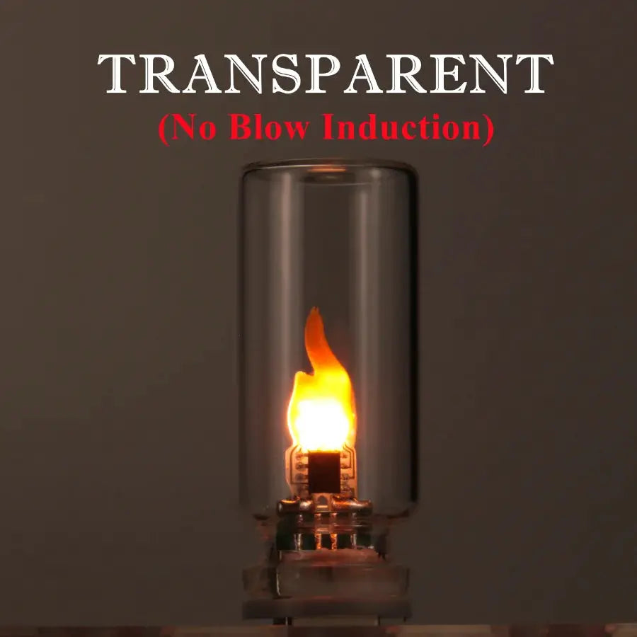 LED Flame Night Light | USB Powered | Frosted Glass | Indoor Lamp